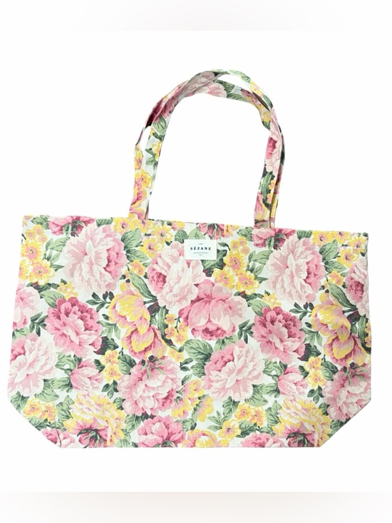 Sezane London Boutique Floral Garden Tote Bag 100% cotton Shopping Tote - NWOT - Picture 2 of 5